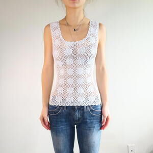 Cache Women's White Vests-tanks-cami